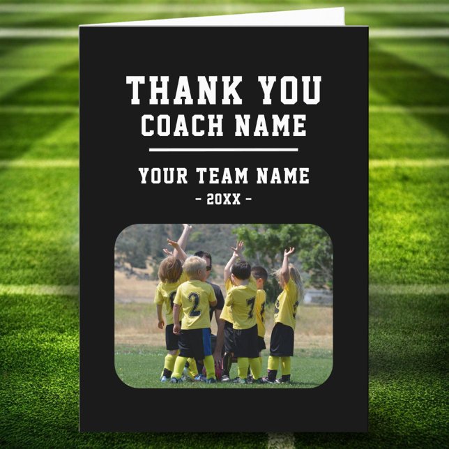 Thank you Coach Card with Team Name Photo (Creator Uploaded)
