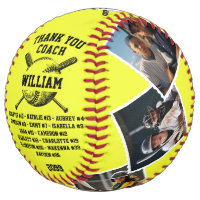 Thank You Coach, Custom 6 photos & teammates names