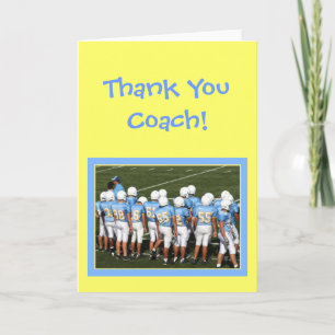 Thank you coach Football players greeting card
