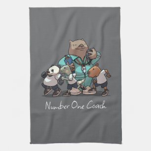 Thank You Coach Gift Wombat Sports Trainer Artwork Kitchen Towel