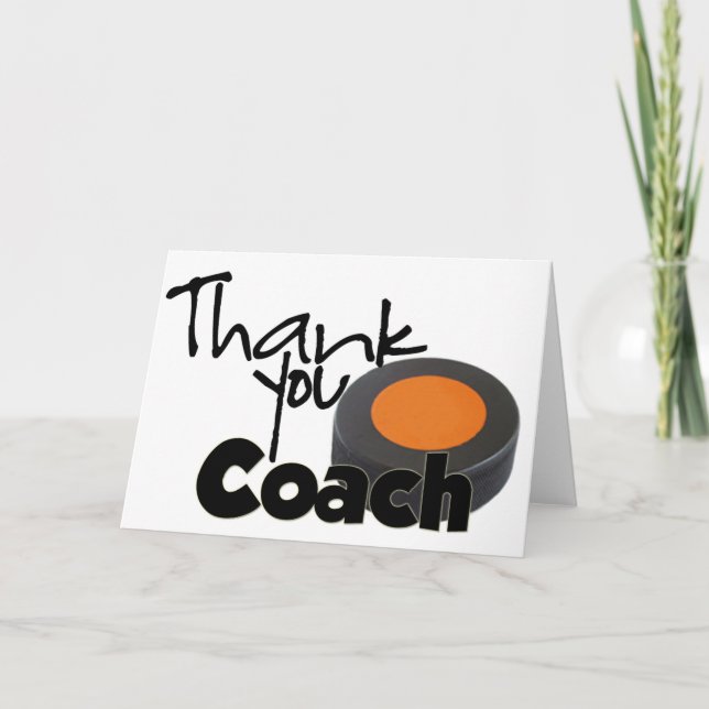 Thank You Coach, Hockey Card (Front)