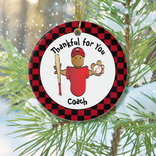 Thank You Coach Holiday Gift - Personalized Ceramic Ornament