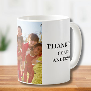 Thank You Coach Photo Name Coffee Mug