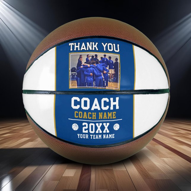 Thank you Coach Sign Team Photo Basketball (Creator Uploaded)