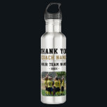 Thank you Coach Team Name Photo 710 Ml Water Bottle<br><div class="desc">Thank you Coach Team Name Photo steel water bottle. Personalize with your coach name, team name, team photo and year. You can change any text on the bottle or erase it. A great gift and a keepsake for a soccer coach! Get the team to sign the non-designed areas with a...</div>