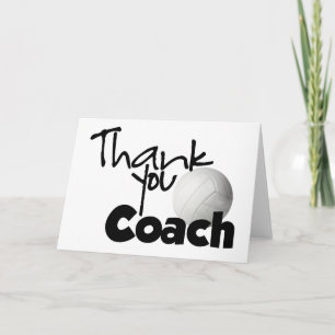 Thank You Coach, Volleyball Card