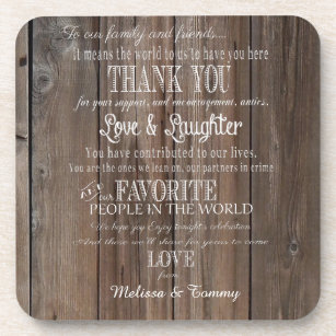 Thank you coaster Rustic Country Barn  favours