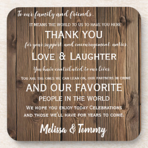 Thank you coaster Rustic Country Barn  favours