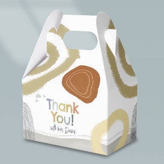 Thank You Colorful Modern Birthday boy Favor Box