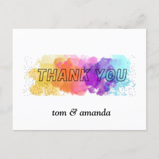 thank you colour Folded Invitation