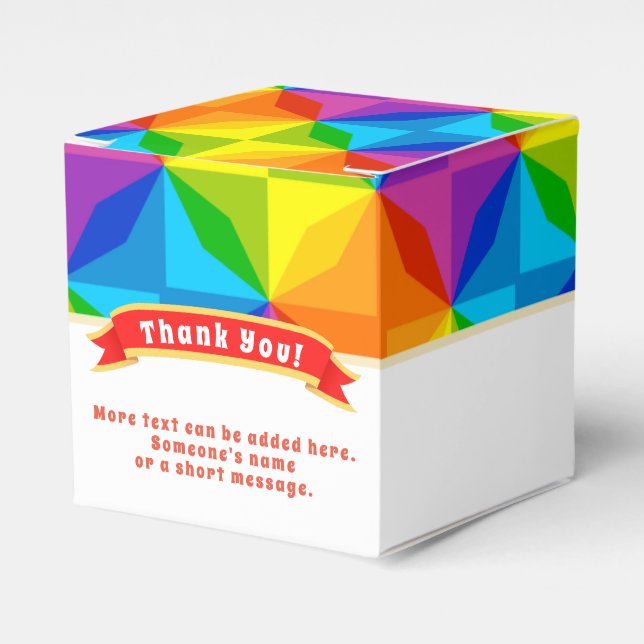 Thank you colourful Design Favor Box (Front Side)