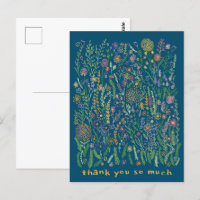 Thank You Colourful Flowers Fields Meadow Floral