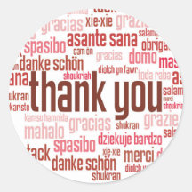 Thank you colourful red envelope seal sticker