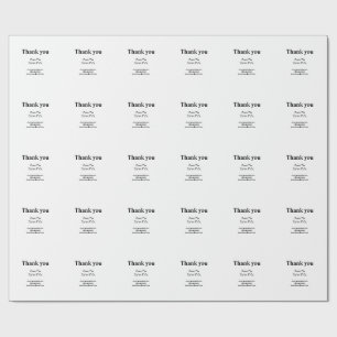 thank you company name from website social emails wrapping paper
