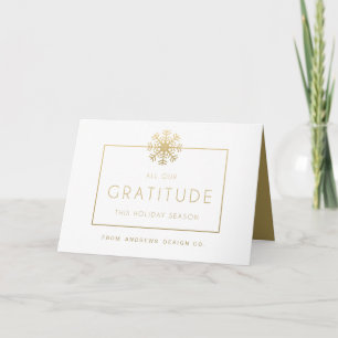 Thank You Corporate Holiday Greeting Card