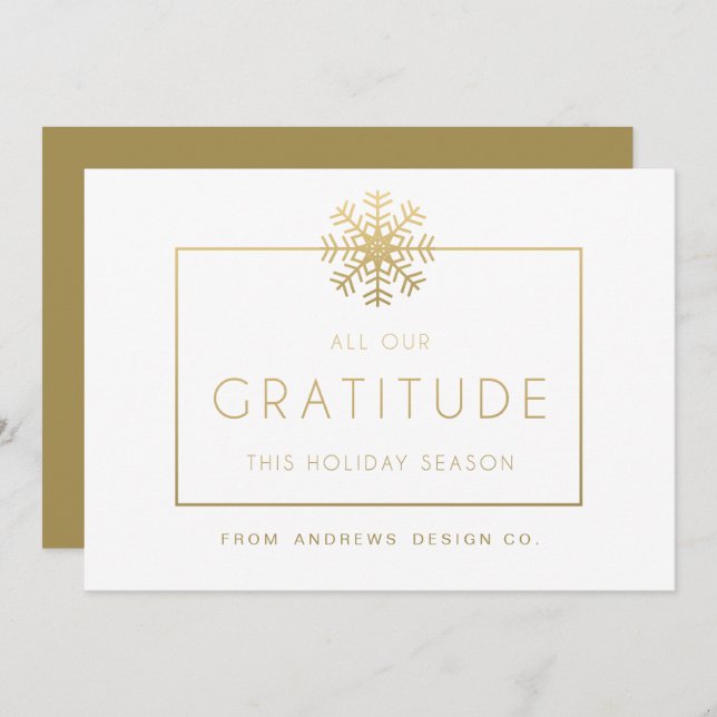 Thank You Corporate Holiday Invitation (Front/Back)
