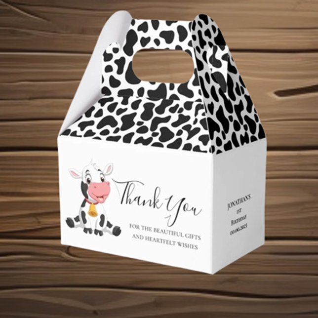  Thank You  Cow Favor Box (Perfect for adding joy and fun to any party. Make their birthday unforgettable—shop now!)