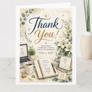 Thank You Coworker Office Success Appreciation Card