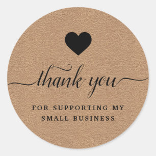 Thank you craft paper sealing  classic round stick sticker