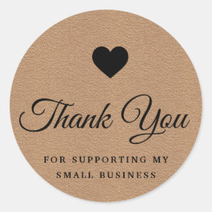 Thank you craft paper sealing  classic round sticker