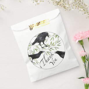 Thank You Crow Love Birds  Favour Bag