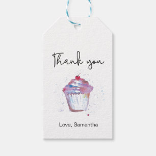 Thank you cupcake birthday party gift tags