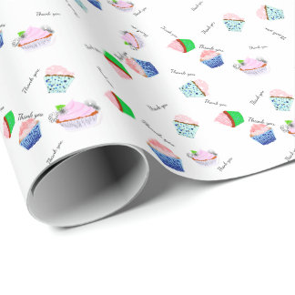 Thank You cupcake Wrapping Paper