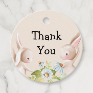 Thank You Custom Bunnies Favour Tags