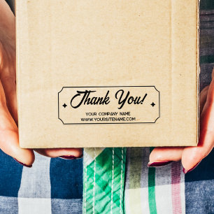 Thank You, Custom Business and Site  Rubber Stamp