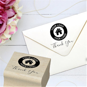 Thank You Custom Business Logo And Text Rubber Stamp