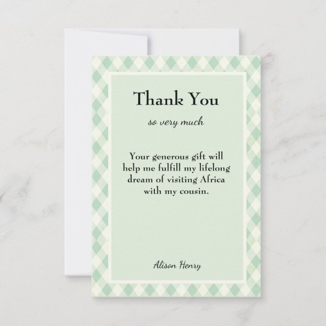 Thank You Custom Editable Text Any Occasion (Front)