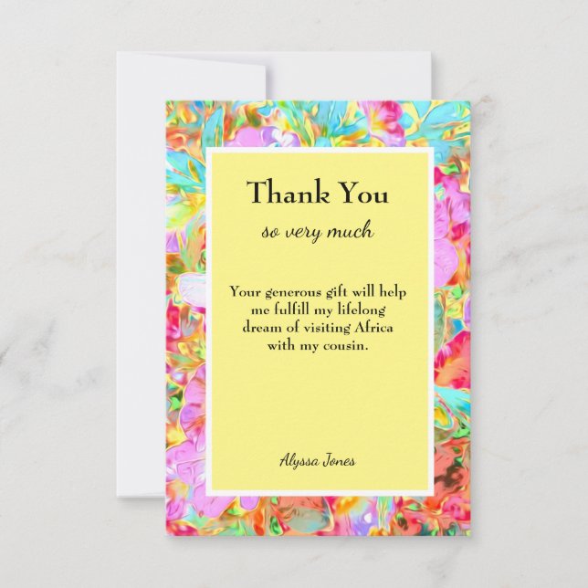Thank You Custom Editable Text Any Occasion (Front)