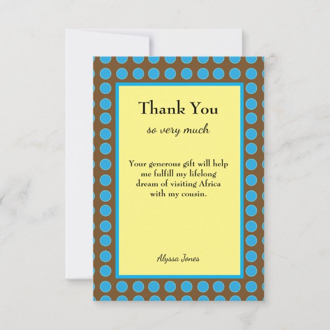 Thank You Custom Editable Text Any Occasion (Front)