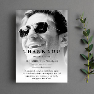 Thank You Custom Funeral Photo Sympathy Grief Loss