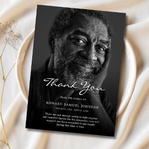 Thank You Custom Funeral Photo Sympathy Grief Loss
