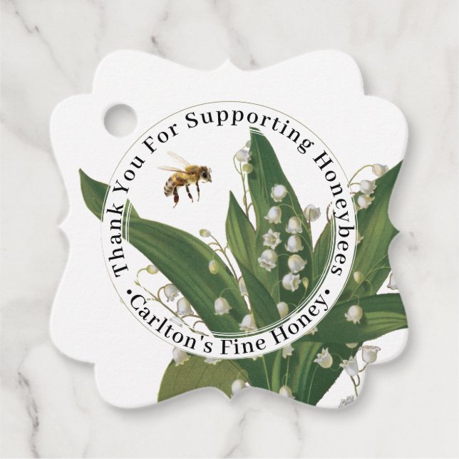 Thank You Custom Honey Wildflower Fancy Apiary Tag (Front)