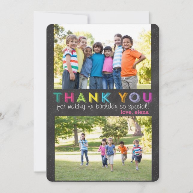 Thank you custom multiple photo card (Front)