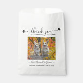 Thank You Custom Pet Photo Dog Treat Wedding  Favour Bag (Front)