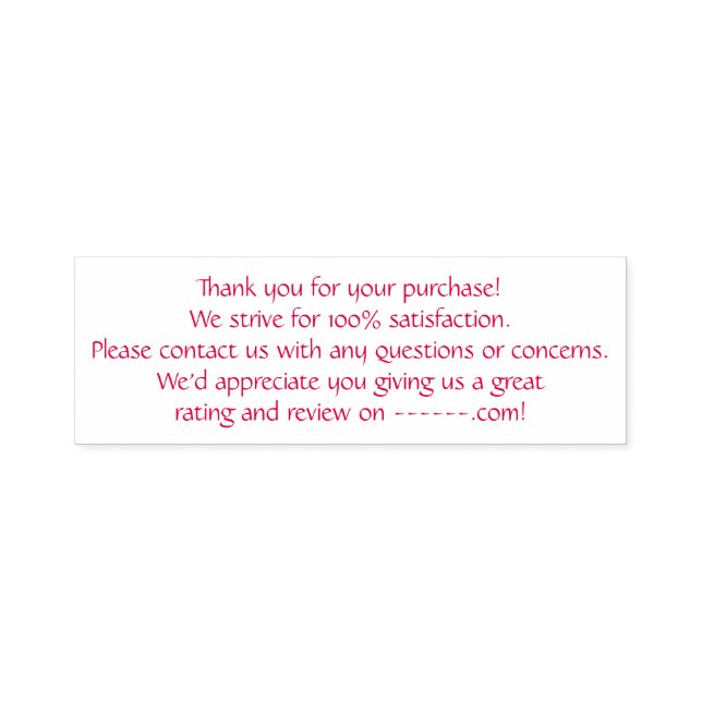 Thank You Custom Retail Ecommerce Invoice/Receipt Self-inking Stamp (Design)