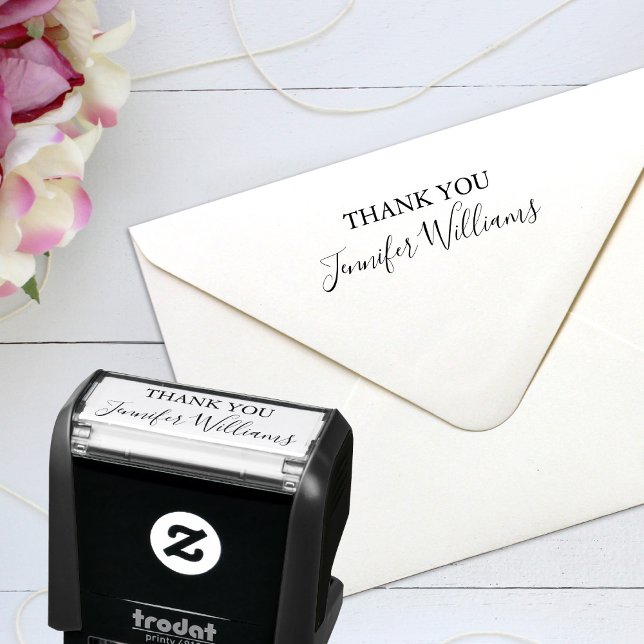 Thank You Custom Script Signature Personalized Self-inking Stamp (Creator Uploaded)