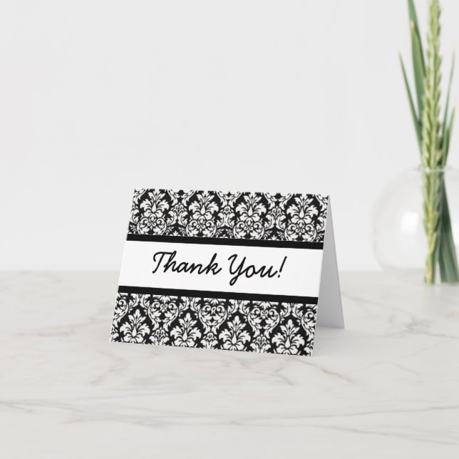 Thank You (customize font & colour) Card (Front)