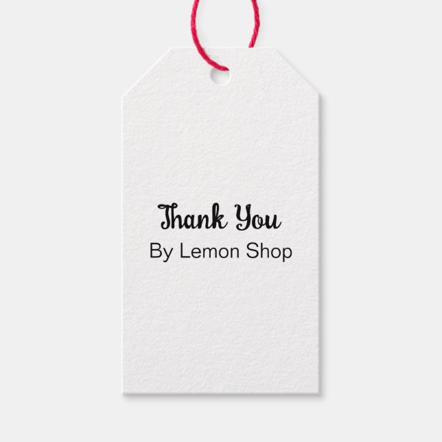 Thank You Customize Text Gift Tags (Front)
