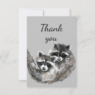 Thank You Cute Cuddling Raccoon Hugs Love Animal