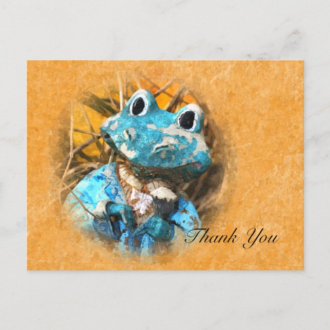 Thank You Cute Frog Prince Postcard (Front)