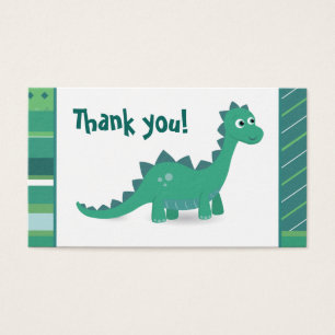 Thank you cute green dinosaur card