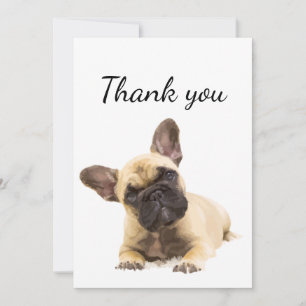 Thank You Cute Pug Dog Animal Fun Card