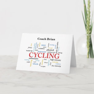 Thank You Cycling Class Instructor In Words Card