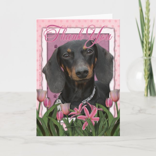 Thank You - Dachshund - Winston Card (Front)