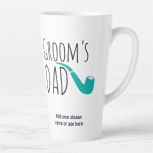 Thank You Dad Father of the Groom Fun Modern Pipe Latte Mug