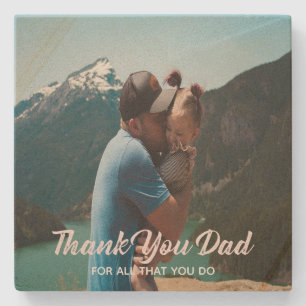 Thank You Dad Sandstone Coaster